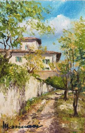 Quadro di Giovanni  Marinari Paesaggio  - olio tavola 